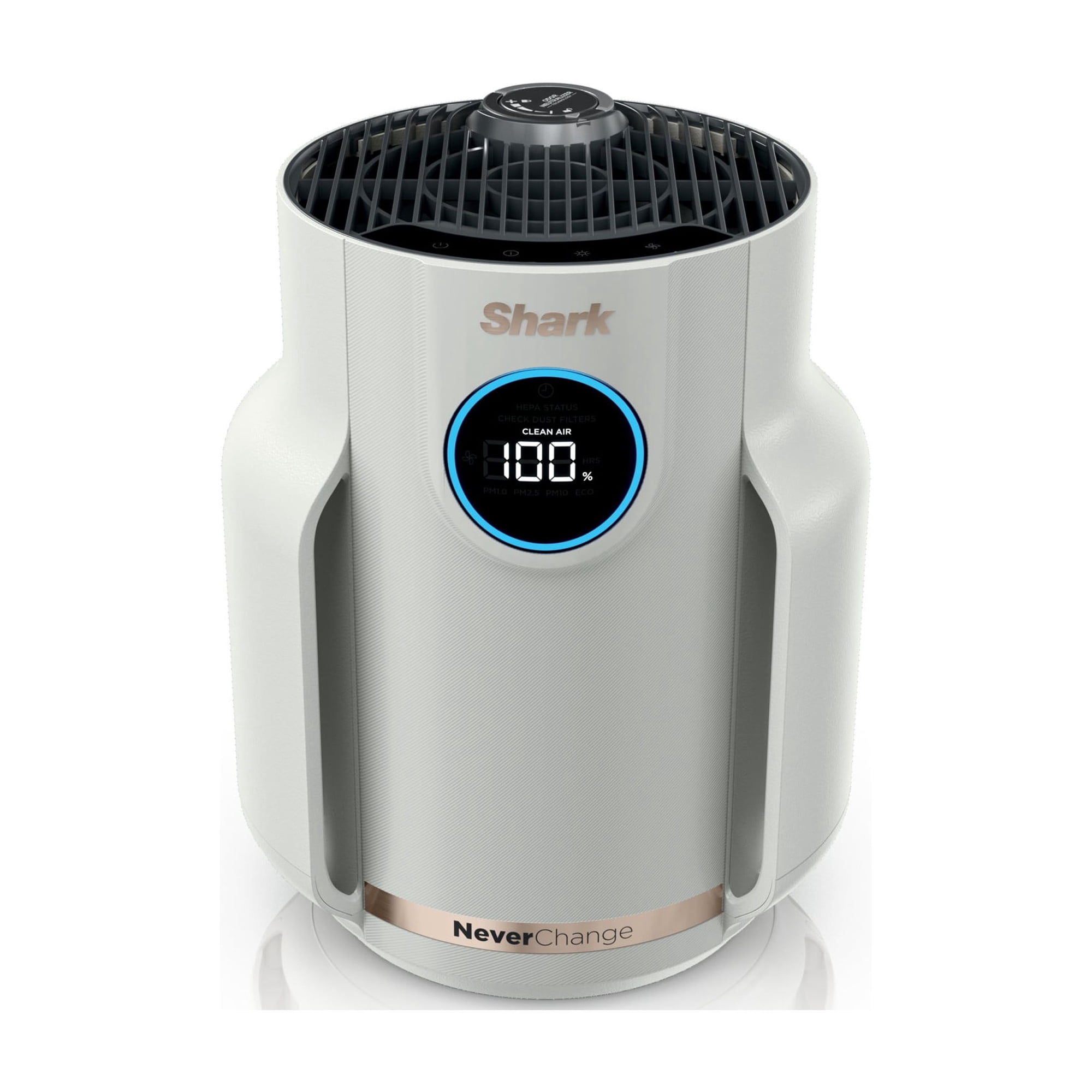 Shark NeverChange Air Purifier Compact Pro, HEPA Filtration For Up to 5 years For Home, Pets, Allergies, Dust, and Smoke, 250 sq. ft., White, HP072