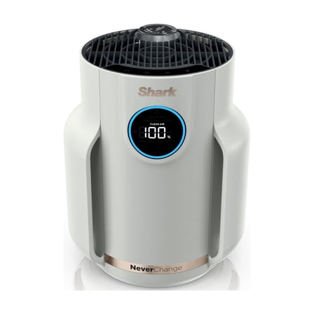 Shark NeverChange Air Purifier Compact Pro, HEPA Filtration For Up to 5 years For Home, Pets, Allergies, Dust, and Smoke, 250 sq. ft., White, HP072