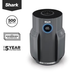 Shark NeverChange 500 St Ft HEPA Air Purifier, 5-Year HEPA-Exceeding Filter, Captures Pollutants, Pet Dander, Dust, and Smoke, HP150 Gray