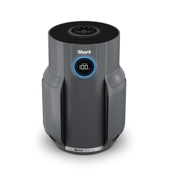 Shark NeverChange 500 St Ft HEPA Air Purifier, 5-Year HEPA-Exceeding Filter, Captures Pollutants, Pet Dander, Dust, and Smoke, HP150 Gray