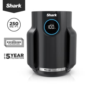Shark NeverChange Compact Pro 250 Sq Ft HEPA Air Purifier, 5-Year HEPA-Exceeding Filter, Captures Pollutants, Pet Dander, Dust, and Smoke, HP070 Black