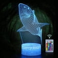 thumbnail image 1 of Shark Night Light 3D Effect LED Light 16 Colors Changing Remote Control Desktop Table Lamps Perfect Gifts for Birthday Xmas Holiday Party as Girls' Bedroom Art Decor forBoys Kids Children Teen, 1 of 6
