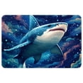 thumbnail image 1 of Shark Non-Slip Polyester Bath Rug, Machine Washable Area Rugs for Bathroom and Chair Rug, 1 of 6