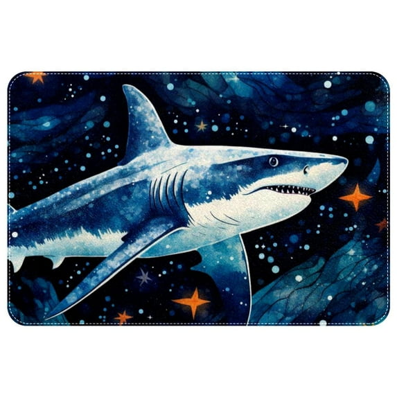 Shark Non-Slip Polyester Chair Mat Kitchen Rug Office Mat Machine Washable