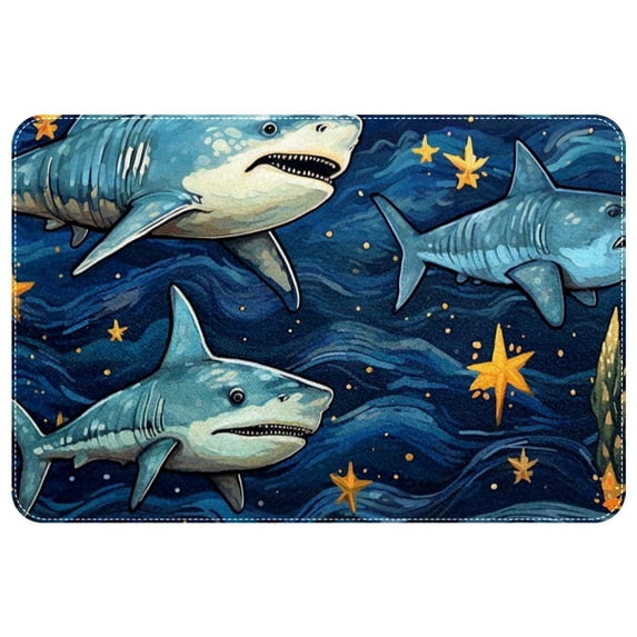 Shark Non-Slip Polyester Indoor Office Rugs Area Rug Machine Washable Floor Mat