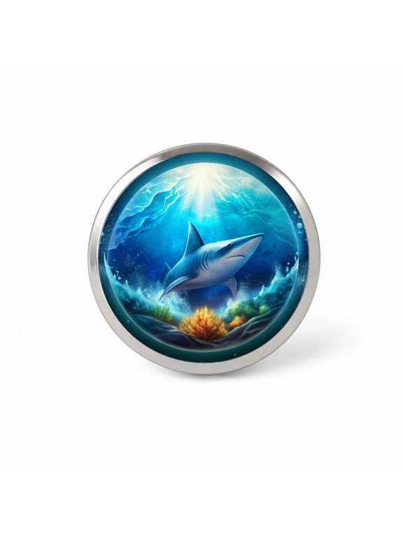 Shark Ocean Bubble Backpack Hat Novelty Lapel Pin