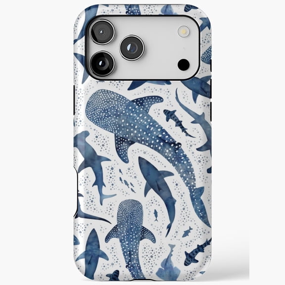 Shark Ocean Fish Sea Water Phone Case for iPhone 17 16 15 14 13 12 11 Pro Max