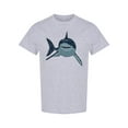 thumbnail image 1 of Shark On Dark Blue T-Shirt Men -Image by Shutterstock, Male Medium, 1 of 2