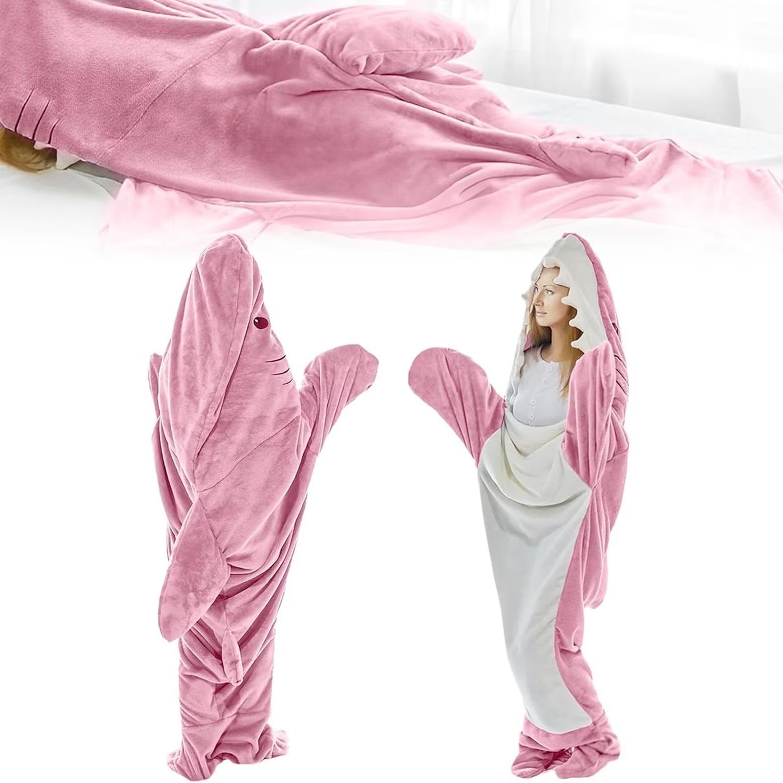 Shark Tail Blanket Shark Blanket Hoodie - Super Soft Wearable Sleeping Bag (4 Sizes) Shark Blanket Adult