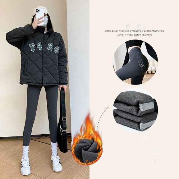 Shark Pants Tight Height Waist Abdominal Lifting Buttock Pants Black Outer Wear Yoga Plus Velvet Leggings 1773656642696833