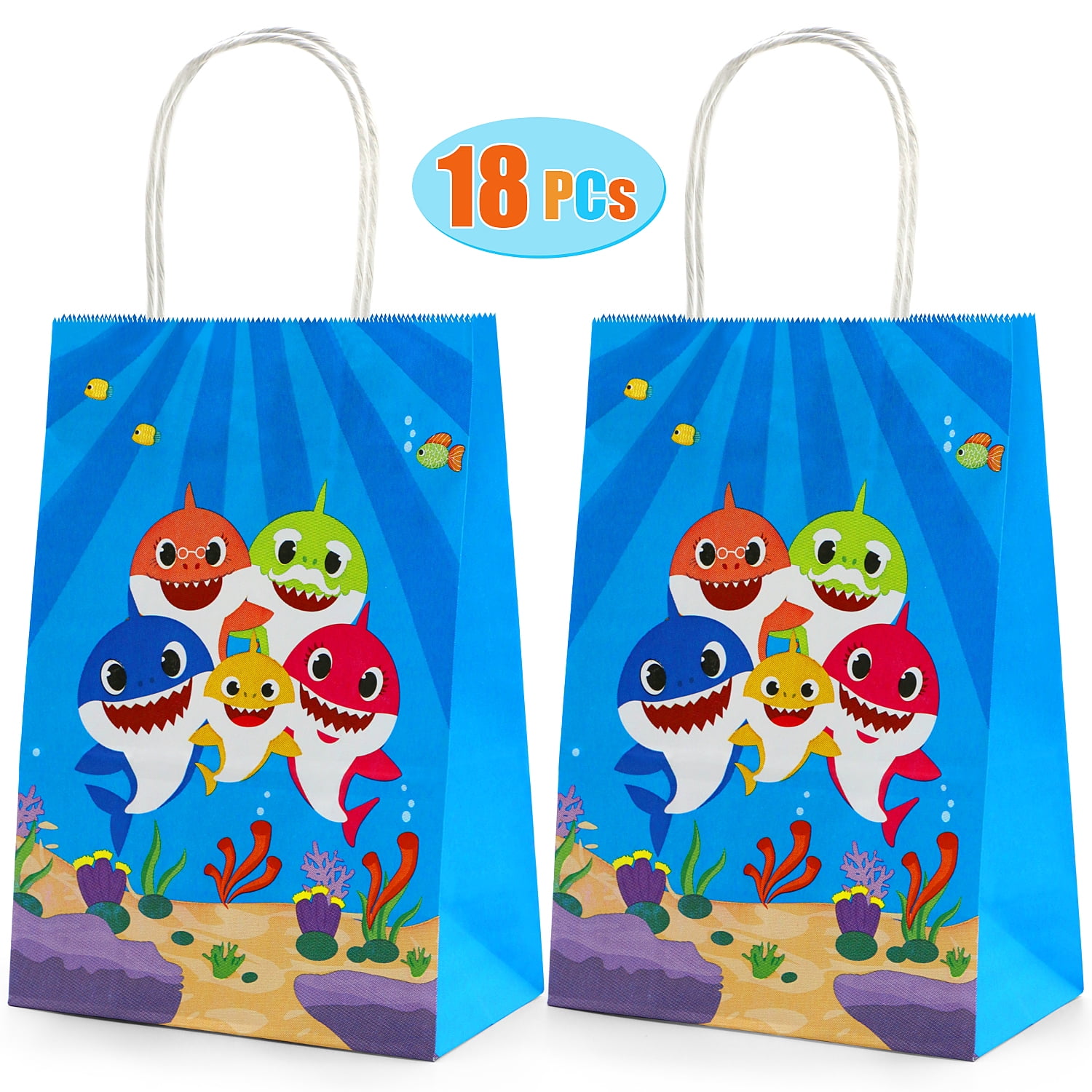 Shark Party Bags 18pcs for Baby Birthday Party Supplies Favors