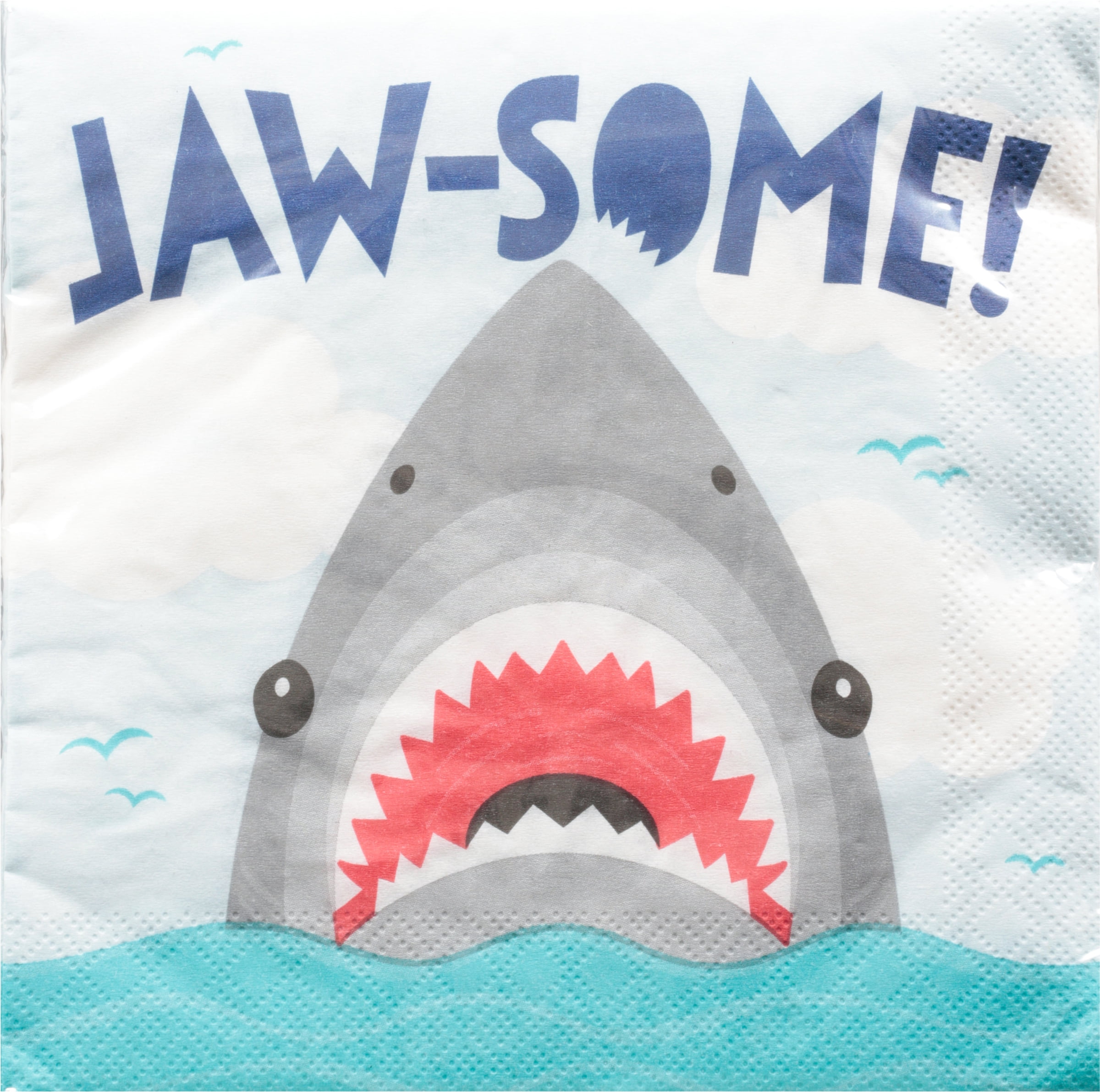 Shark Party Jaw-Some Napkins, 16 ct