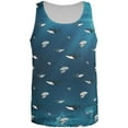 thumbnail image 1 of Shark Pattern Ocean All Over Mens Tank Top Multi LG, 1 of 1