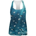 thumbnail image 1 of Shark Pattern Ocean All Over Womens Work Out Tank Top Multi MD, 1 of 2