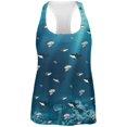 thumbnail image 1 of Shark Pattern Ocean All Over Womens Work Out Tank Top Multi SM, 1 of 2