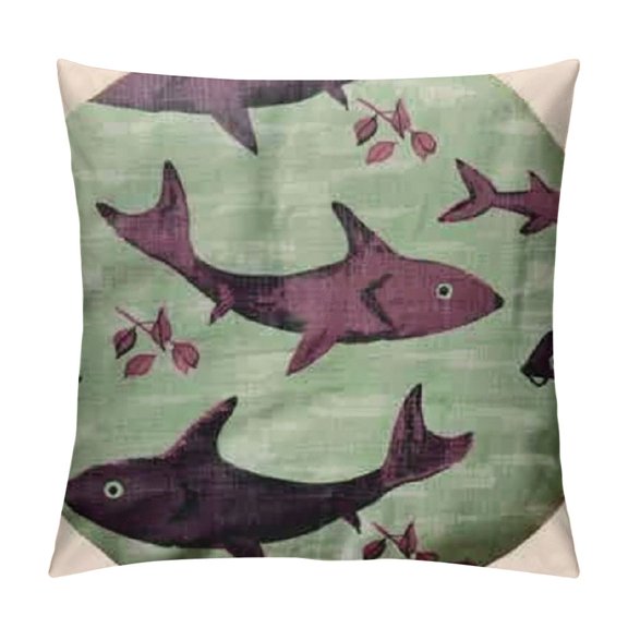 Shark Pattern Throw Pillow Covers Decorative Pillow Cases for Couch Bedroom Living Room