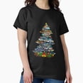 thumbnail image 1 of Shark Pine Holiday Colorful Graphic Ocean Festive Style Unisex T-Shirt, up to size 5XL, 1 of 2