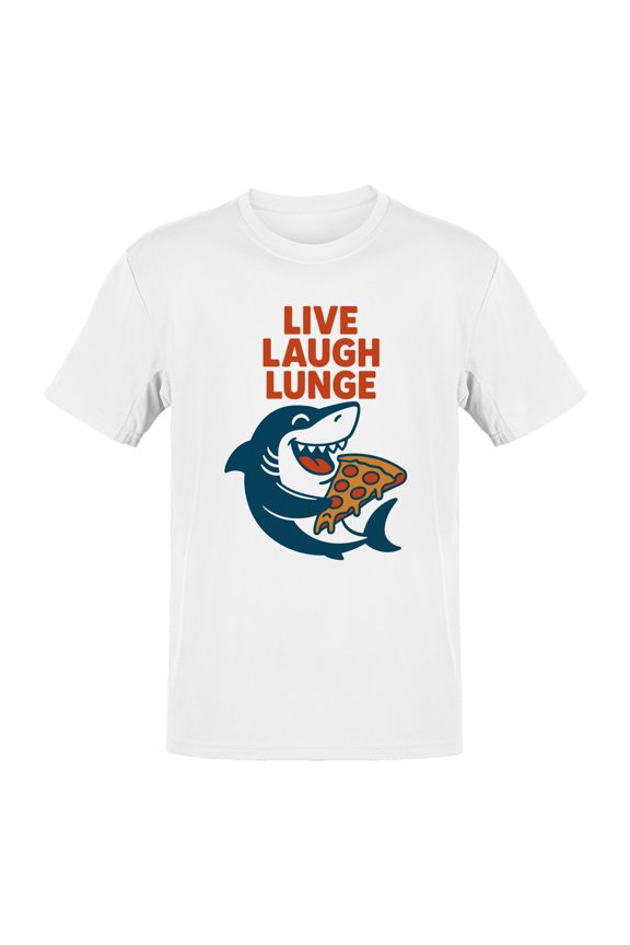 Shark Pizza Fun Slogan Design Men's T-shirt