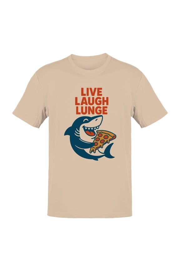 Shark Pizza Fun Slogan Design Men's T-shirt