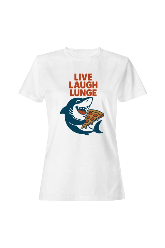 Shark Pizza Fun Slogan Design Women's T-shirt