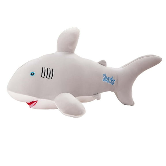 Shark Plush Doll Throw Pillow Ornament Cartoon Baby Companions Collectible Hugging Pillows Shark Cushion for Gift Housewarming Living Room 80cm