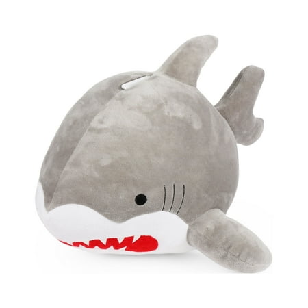 Shark Plush Piggy Bank for Coins and Money