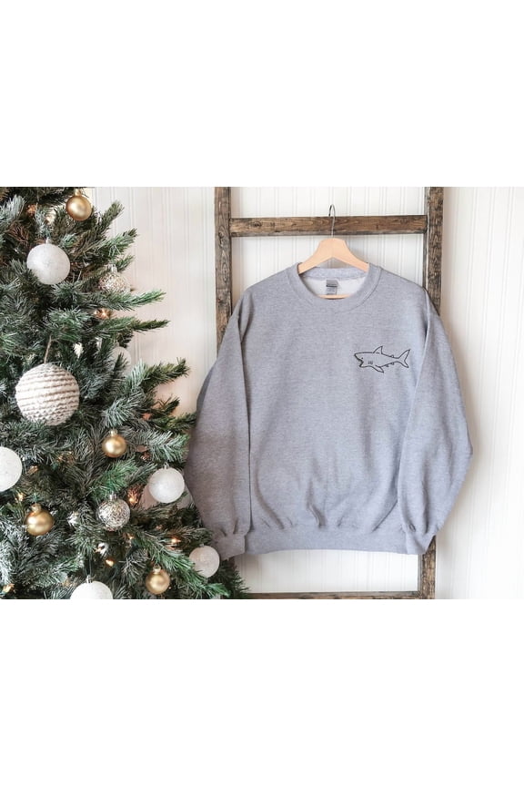 Shark Pocket Sweatshirt, Cute Shark Sweatshirt, Little Shark Sweatshirt, Graphic Sweatshirt, Cute Shark Shirt for, Sweater All Size S-5Xl