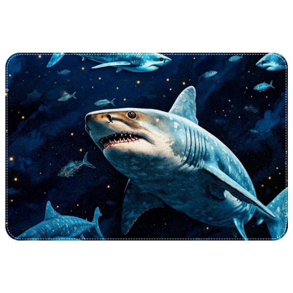 Shark Polyester Non-Slip Game Mat Area Rug Floor Carpet Machine Washable