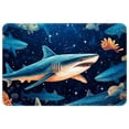 thumbnail image 1 of Shark Polyester Non-Slip Machine Washable Door Rugs Indoor Rug Game Mat, 1 of 6
