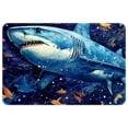 thumbnail image 1 of Shark Polyester Non-Slip Machine Washable Floor Carpet Chair Mat Floor Rug, 1 of 6