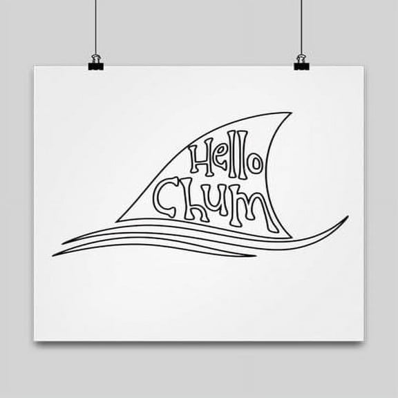 Shark Poster - White - Wall Decor for Kids Room Gift