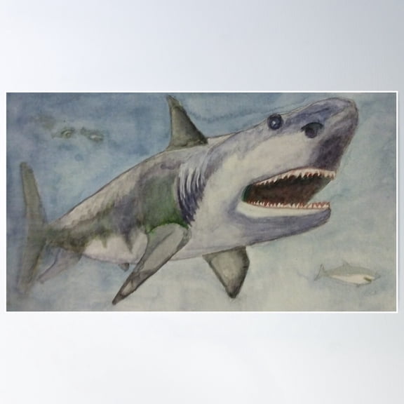 Shark! Poster Wall Art, Modern Wall Decor For Living Room Bedroom, 12x18 UNFRAMED