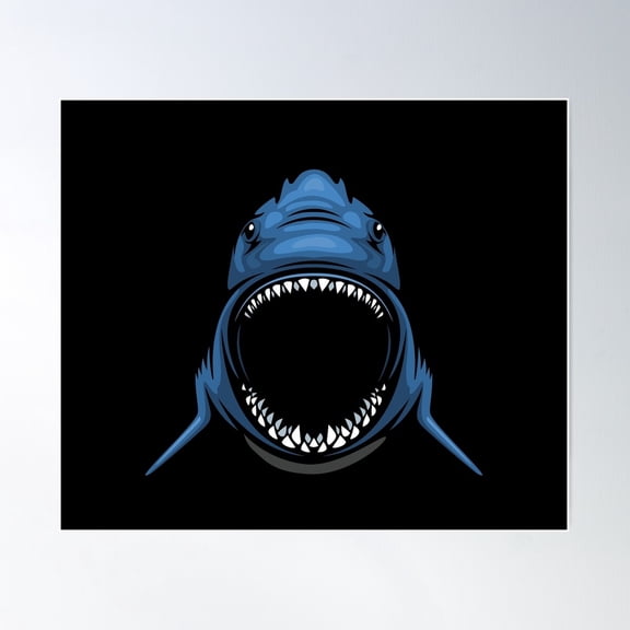 Shark Poster Wall Art, Modern Wall Decor For Living Room Bedroom, 16x24 UNFRAMED