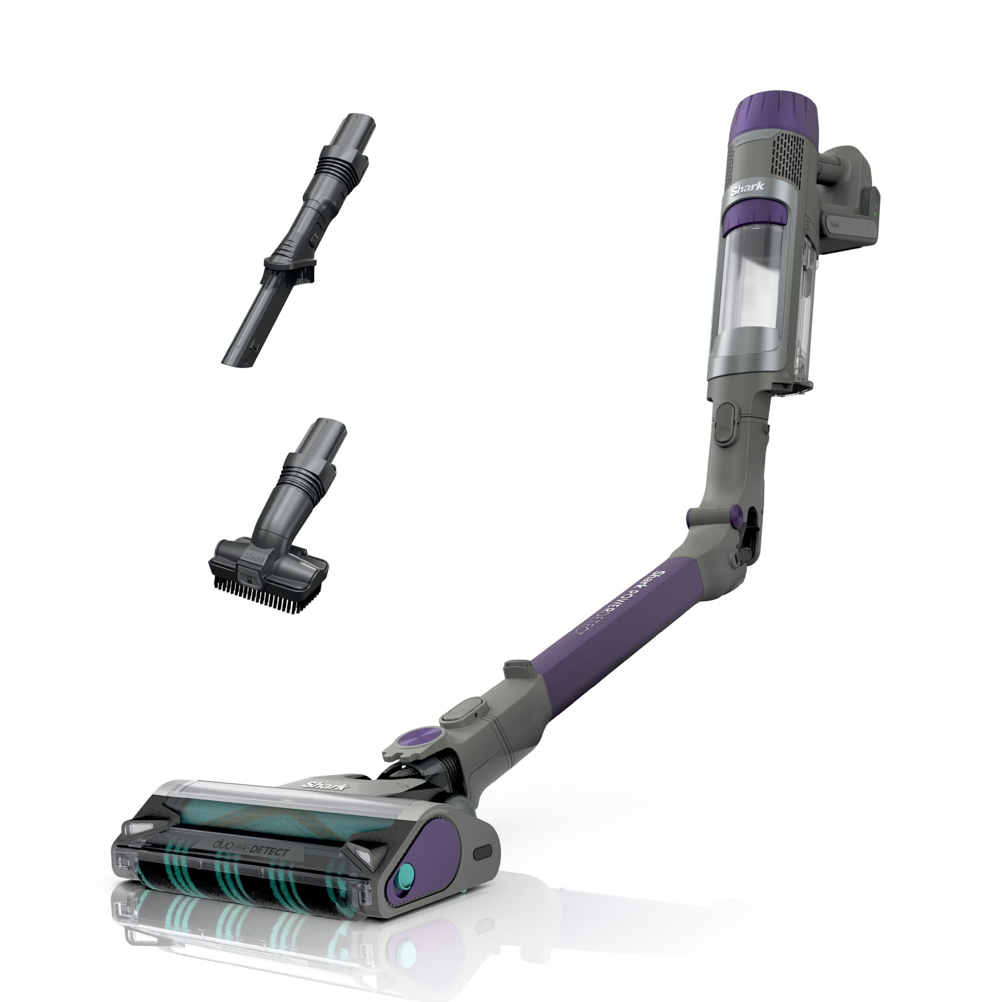 Shark PowerDetect Cordless Stick Vacuum, Carpet and Hardfloors, DuoClean Detect Technology, Reverse Cleaning, MultiFLEX Wand, 70-Min Run Time, IP1251 Purple