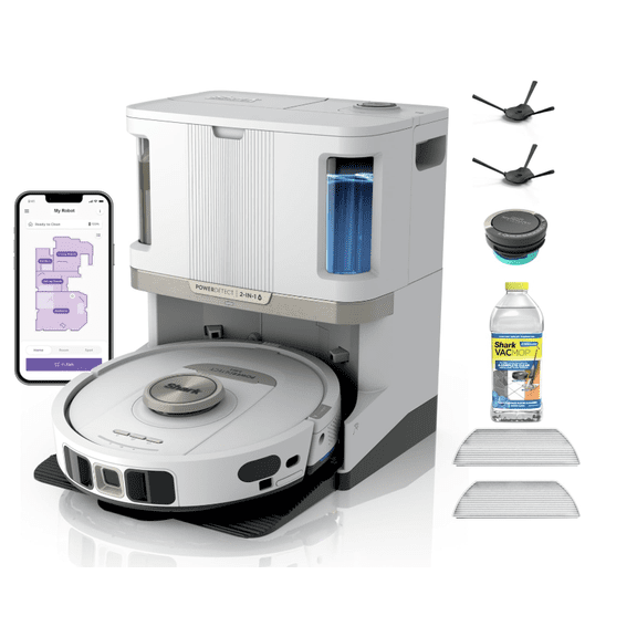 Shark PowerDetect Robot Vacuum & Mop Combo, 60-Day Self-Empty, AV2810ZEWH