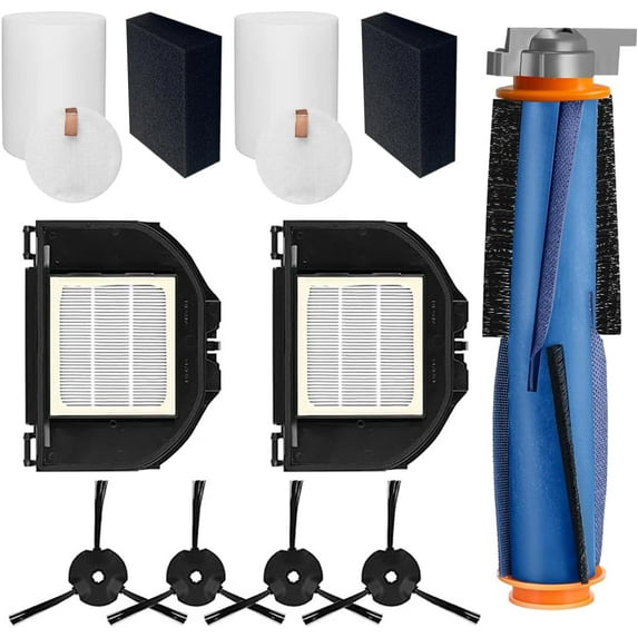 Shark RV2310ae Replacement Parts Accessories compatible with SharkAV2310AE/RV2320S/RV2300S/UR2350AE Matrix(Not For RV2300) .1 Main Brush Roller, 2 Sets Foam Filters,2 Filters HEPA, 4 Side Brushes
