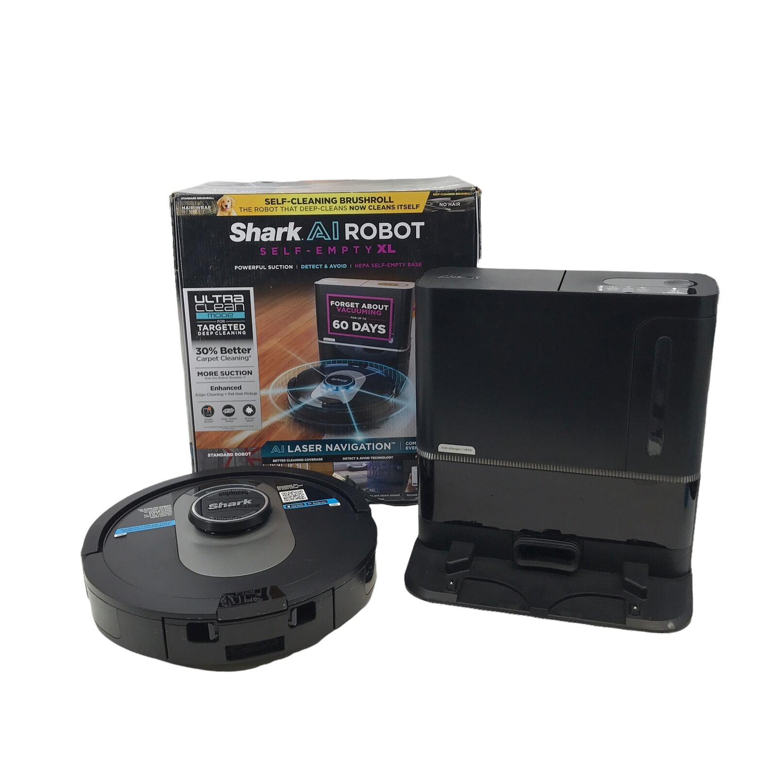 Shark RV2502AE AI Robot Vacuum w/ XL HEPA SelfEmpty Base & AI Laser