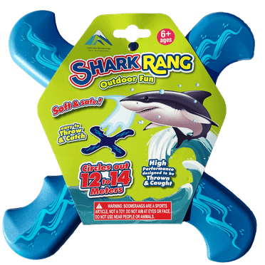 Shark Rang Boomerangs - Retail Boomerang Pack - Soft and Safe boomerangs for kids