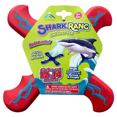 Shark Rang Boomerangs - Retail Boomerang Pack - Soft and Safe boomerangs for kids