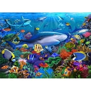 Shark Reef Poster Print by Gerald Newton