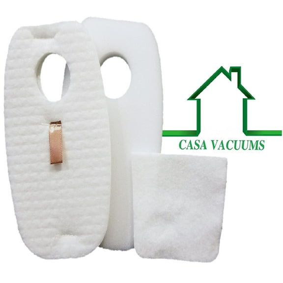 Shark Rocket DuoClean HV380  HV380W  HV381  HV382  HV383  HV384Q Foam + Felt Filter Kit, OEM part #'s XFFH380 & XPSTFH380, by Casa Vacuums