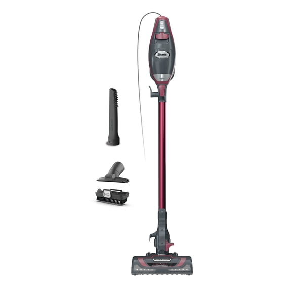 Shark Rocket Pro Corded Stick Vacuum, Carpet and Hardfloors, Pet Friendly, XL Cup, Removable Handheld, HV370 Comet Red
