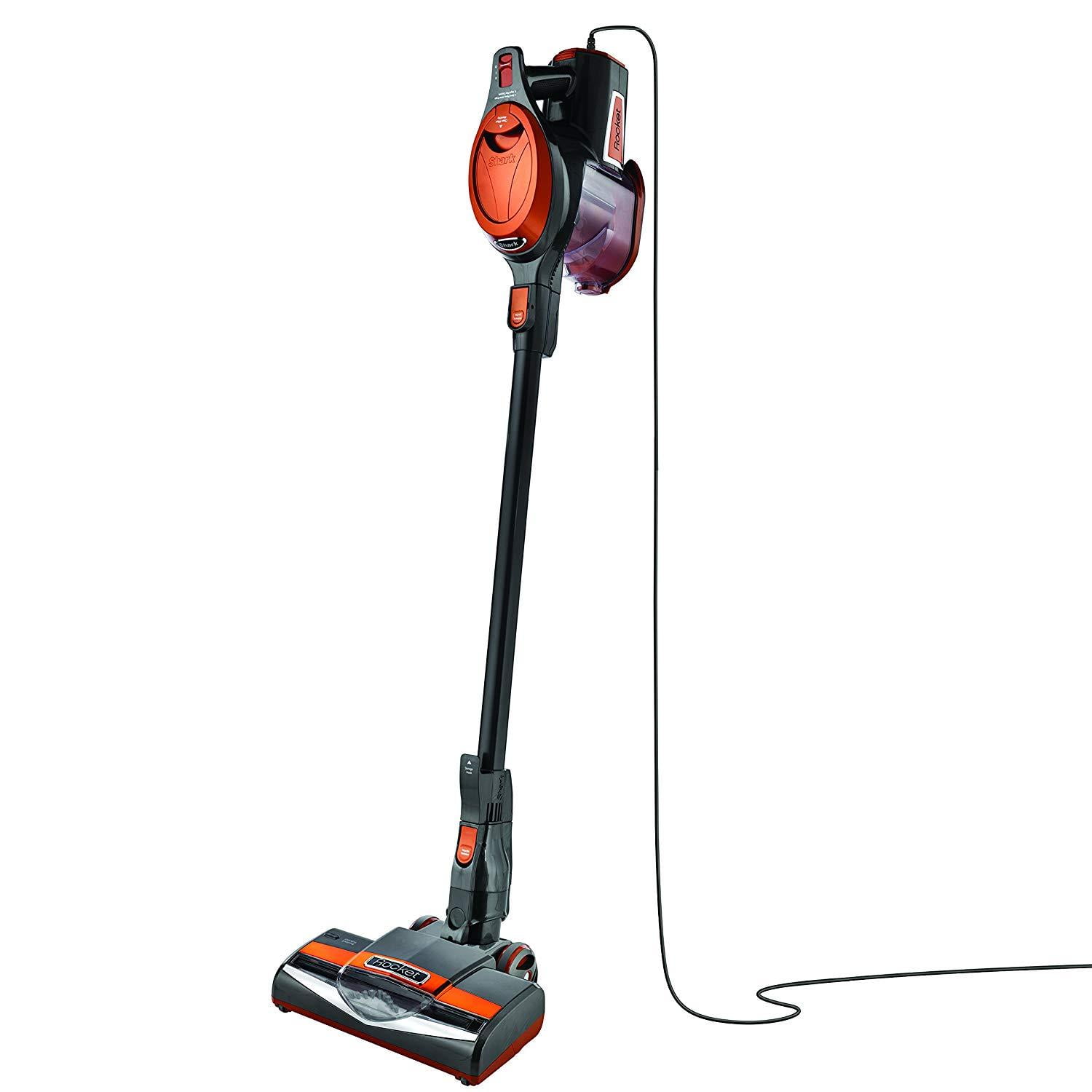 Shark Rocket Corded Bagless Stick Vacuum for Carpet and Hard Floor Cleaning with Swivel Steering HV302, Gray/Orange