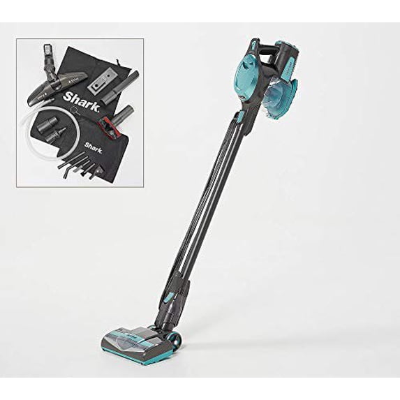 Shark Rocket Ultra-Light Corded Bagless Vacuum for Carpet and Hard Floor Cleaning with Swivel Steering QS301Q, Ice Blue QS301QIB