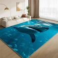 thumbnail image 1 of Shark Rug 5x8 Area Rugs Sea Shark Marine Life Rugs Ultra Soft Non Slip Washable Low Pile Carpet for Gameroom Bedroom Living Room Playroom Home Decor, 1 of 7
