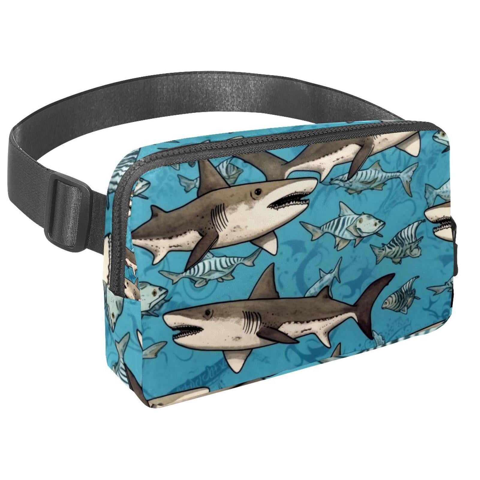 Shark Running Belt Money Belt Waist Bag Cross Body Bag Lightweight Adjustable Extension Strap Unisex Black Kindly Waterproof SportsOutdoor Hiking Cycling Travel Gym Workout Running Belt Bag²