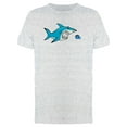 thumbnail image 1 of Shark Scaring Tiny Fish Tee Men's -Image by Shutterstock, 1 of 2