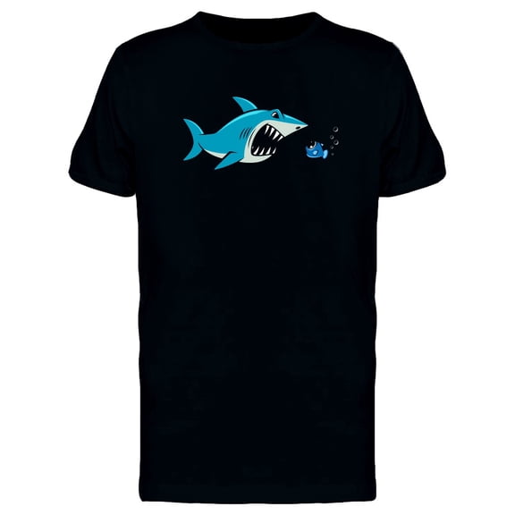 Shark Scaring Tiny Fish Tee Men's -Image by Shutterstock