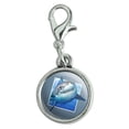 thumbnail image 1 of Shark Selfie Picture Great White Antiqued Bracelet Pendant Zipper Pull Charm with Lobster Clasp, 1 of 5