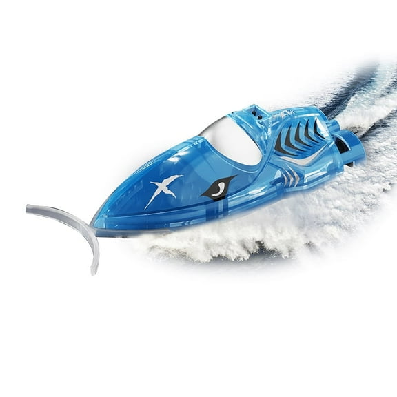 Shark Shape RC Speedboat,360° Stunt Mini Remote Control Boat with LED Lights, Waterproof Pool Toy for Kids, Pool Racing Gift for Birthday Christmas